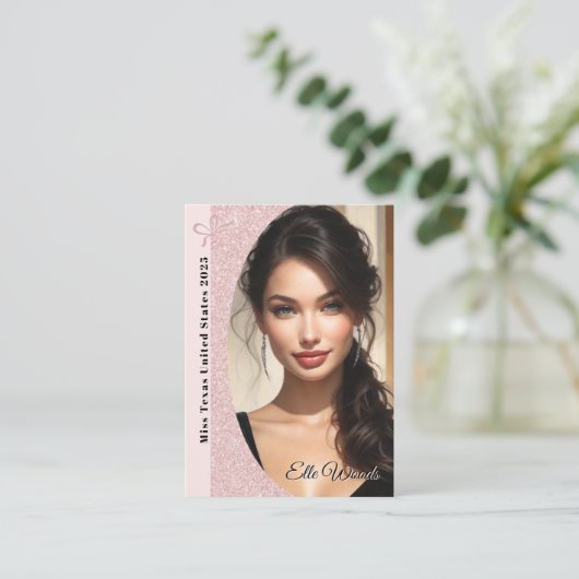 Speicherplattform-Aufrufkarte | Rose Gold Glitz Visitenkarte (Stehend Vorderseite)