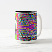 SPEICHERREISE (Sie können die Wörter ändern) Zweifarbige Tasse (VorderseiteRechts)