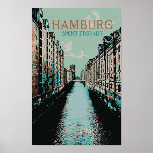 Speicherstadt Hamburg - Iconic Warehouse District Poster (Vorne)