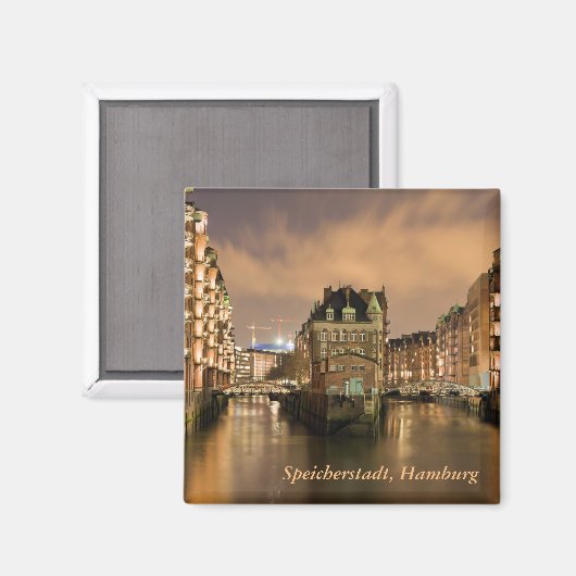 Speicherstadt, Hamburg Magnet (Vorderseite/Rückseite)