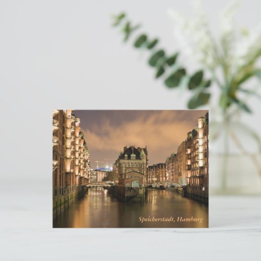 Speicherstadt, Hamburg Postkarte (Stehend Vorderseite)