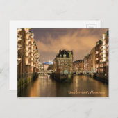 Speicherstadt, Hamburg Postkarte (Vorne/Hinten)