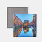 Speicherstadt Warehouses, Hamburg, Deutschland Magnet (Vorderseite/Rückseite)