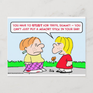 Speicherstick-Tests für Bildungen Postkarte