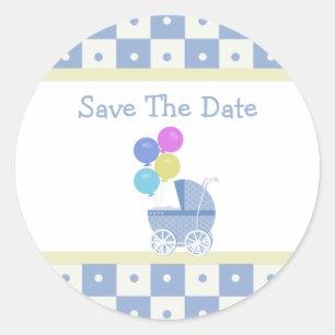 Speichert Das Datum Baby Shower Aufkleber