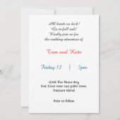 Speichert das Datum Coole Piratenhochzeit Save The Date (Rückseite)