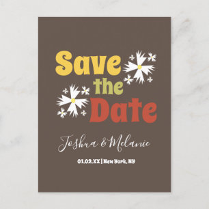 Speichert das Datum Daisy Groovy Floral Postkarte