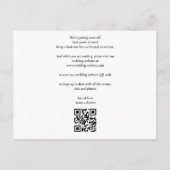 Speichert das Datum Elegantes Skript Foto QR-Code Postkarte (Rückseite)