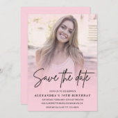 Speichert das Datum Foto Gradient Blush Rosa 30. Einladung (Vorne/Hinten)