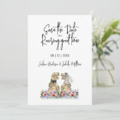 Speichert das Datum für eine brüllend komische Din Save The Date (Stehend Vorderseite)