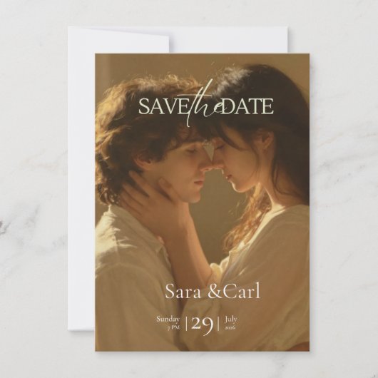 Speichert das Datum Hochzeitseinladung | Romantisc Save The Date (Vorderseite)