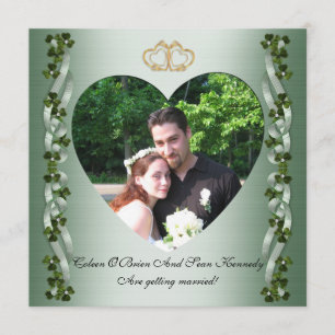 Speichert das Datum irische Hochzeit Kleeblätter u Einladung