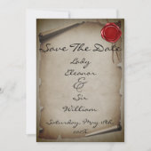 Speichert das Datum mittelalterliches graues Siege Save The Date (Vorderseite)
