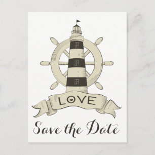 Speichert das Datum Nautical Leuchtturm Braun Verl Postkarte