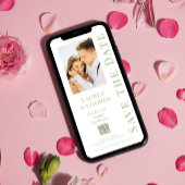 Speichert das Datum Salbeigrüner QR-Code Moderne H Save The Date