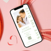 Speichert das Datum Salbeigrüner QR-Code Moderne H Save The Date