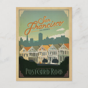Speichert das Datum   San Francisco, CA - Postcard Ankündigungspostkarte