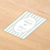 Speichert das Datum Stripe Custom Mint Acryleinladungen (Ablage )
