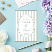 Speichert das Datum Stripe Custom Mint Acryleinladungen (In Situ (Hochzeit))