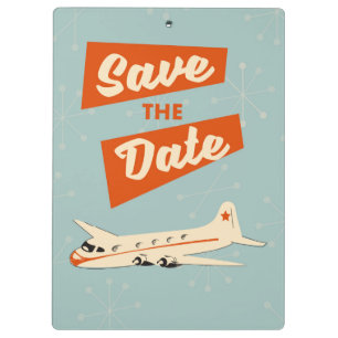 Speichert das Datum Vintage-Reiseposter Klemmbrett