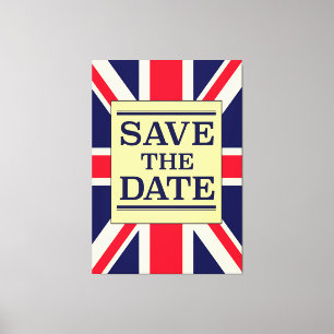 Speichert das Datum Vintage Union Jack Leinwanddruck
