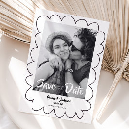 Speichert das Datum whimsical moderne Fotokarte Save The Date