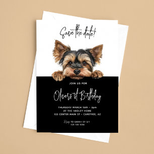 Speichert das Datum Yorkshire Terrier 1. Geburtsta Save The Date