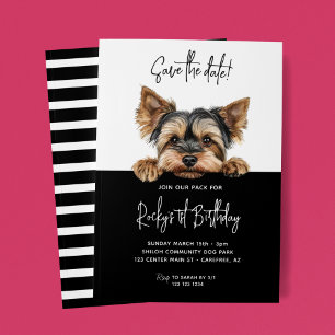 Speichert das Datum Yorkshire Terrier Hund 1. Gebu Save The Date