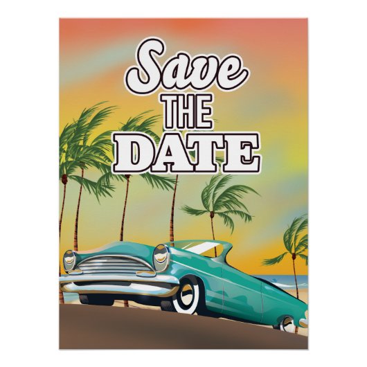 Speichert das klassische Datum Auto Poster (Vorderseite)