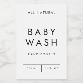 Speicherung der Produktkennzeichnung - BABY WASH Lebensmitteletikett