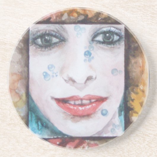 SPEICHERUNG MIT BLÄTTER UND WASSERTROPFEN GETRÄNKEUNTERSETZER (Vorne)