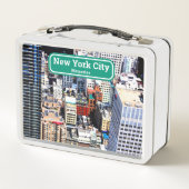 Speicherung von Dokumenten in New York Metall Brotdose (Rückseite)