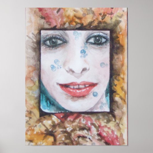 SPEICHERUNG VON SPEICHERN/BLÄTTER UND WASSERTROPFE POSTER (Vorne)