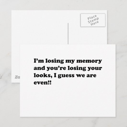 Speicherverlust Postkarte (Vorne/Hinten)