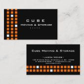 SpeicherVisitenkarte-Kasten-Schwarz-Orange Visitenkarte (Vorne/Hinten)