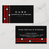 SpeicherVisitenkarte-Kasten-Schwarz-rotes Weiß Visitenkarte (Vorne/Hinten)