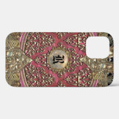 Speigaford Baroque Damask Monogram Case-Mate iPhon iPhone Hülle (Rückseite (Horizontal))