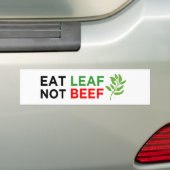 Speiseblatt, nicht Rindfleisch vegan Autoaufkleber (Auf Auto)