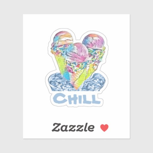 Speiseeis Aufkleber (Blatt)