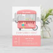 Speiseeis Einladung (Stehend Vorderseite)