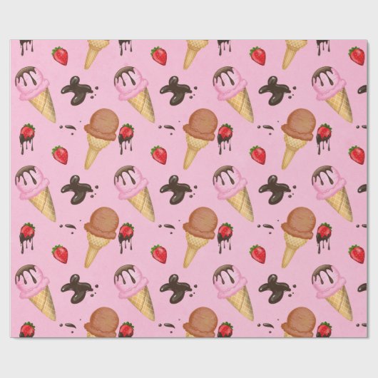 Speiseeis Geschenkpapier (Flach)