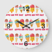 Speiseeis Große Wanduhr (Vorderseite)