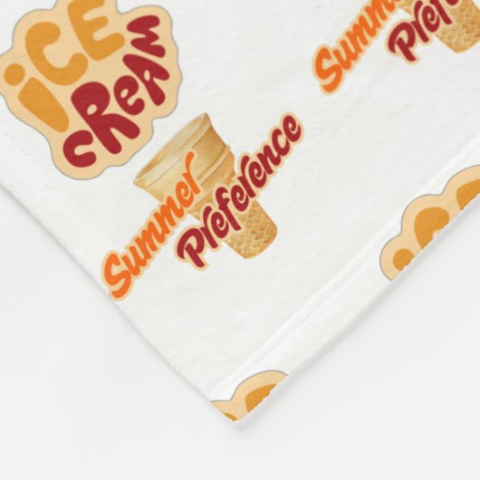 Speiseeis im Sommer Fleecedecke (Ecke)