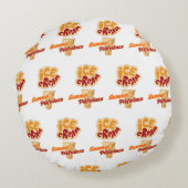 Speiseeis im Sommer Rundes Kissen (Rückseite)