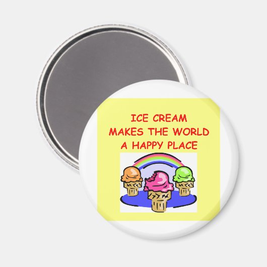 Speiseeis Magnet (Vorderseite/Rückseite)