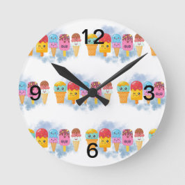 Speiseeis Runde Wanduhr