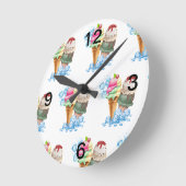 Speiseeis Runde Wanduhr (Winkel)