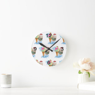 Speiseeis Runde Wanduhr