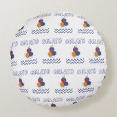 Speiseeis Rundes Kissen (Rückseite)