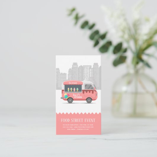 Speiseeis Visitenkarte (Stehend Vorderseite)